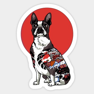 Boston Terrier Yakuza Sticker